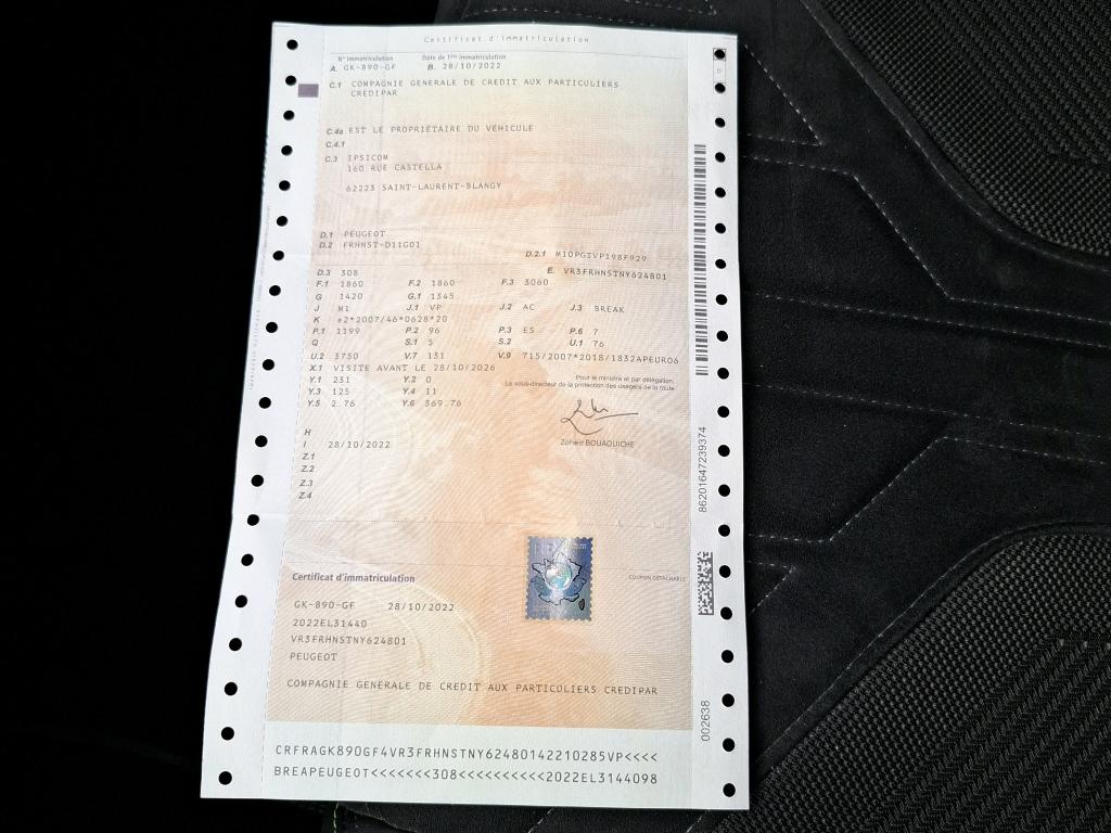 Peugeot 308 SW PureTech 130ch S&S EAT8 GT 2022