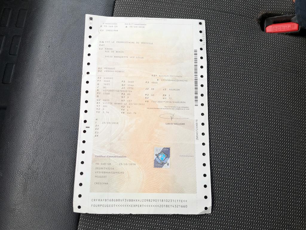 Peugeot EXPERT FGN TOLE STANDARD BLUEHDI 115 S&S BVM6 PREMIUM PACK 2018