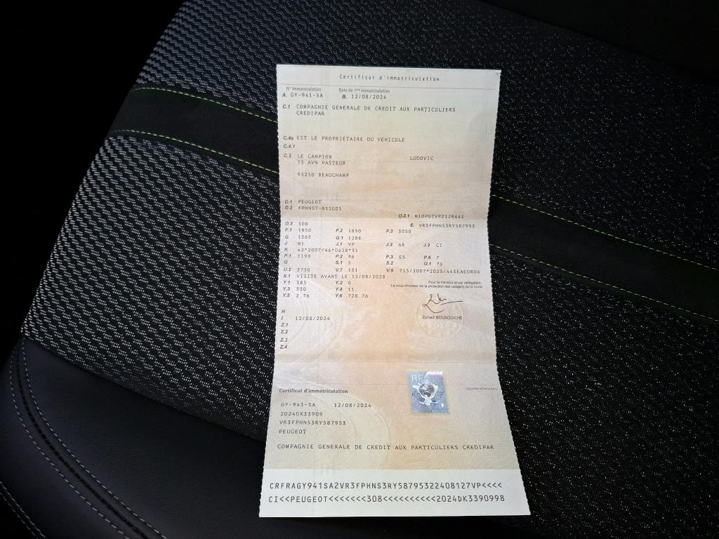 Peugeot 308 PureTech 130ch S&S EAT8 GT 2024