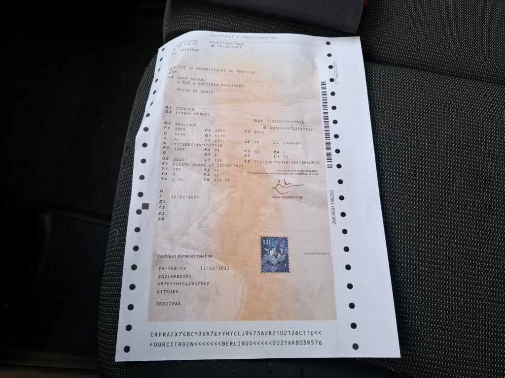 Citroen BERLINGO VAN M 650 BLUEHDI 100 S&S BVM5 CLUB 2021