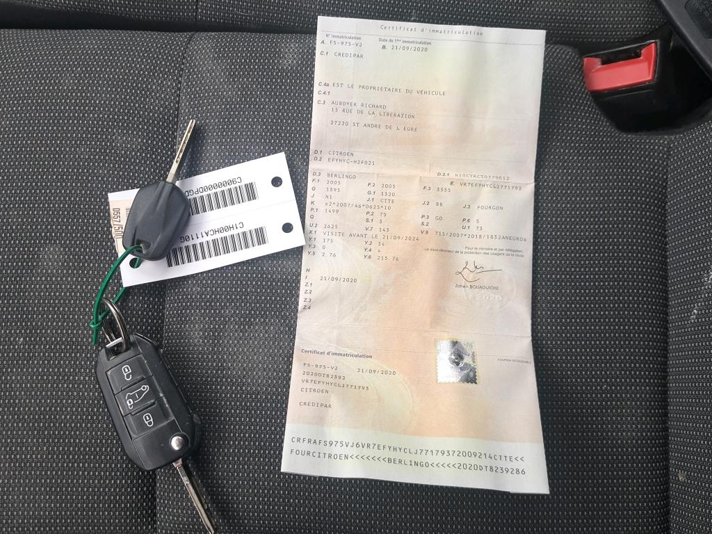 Citroen BERLINGO VAN M 650 BLUEHDI 100 S&S BVM5 CLUB 2020