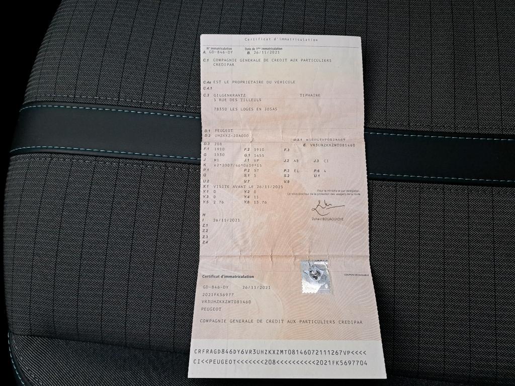 Peugeot 208 Electrique 50 kWh 136ch Allure Business 2021