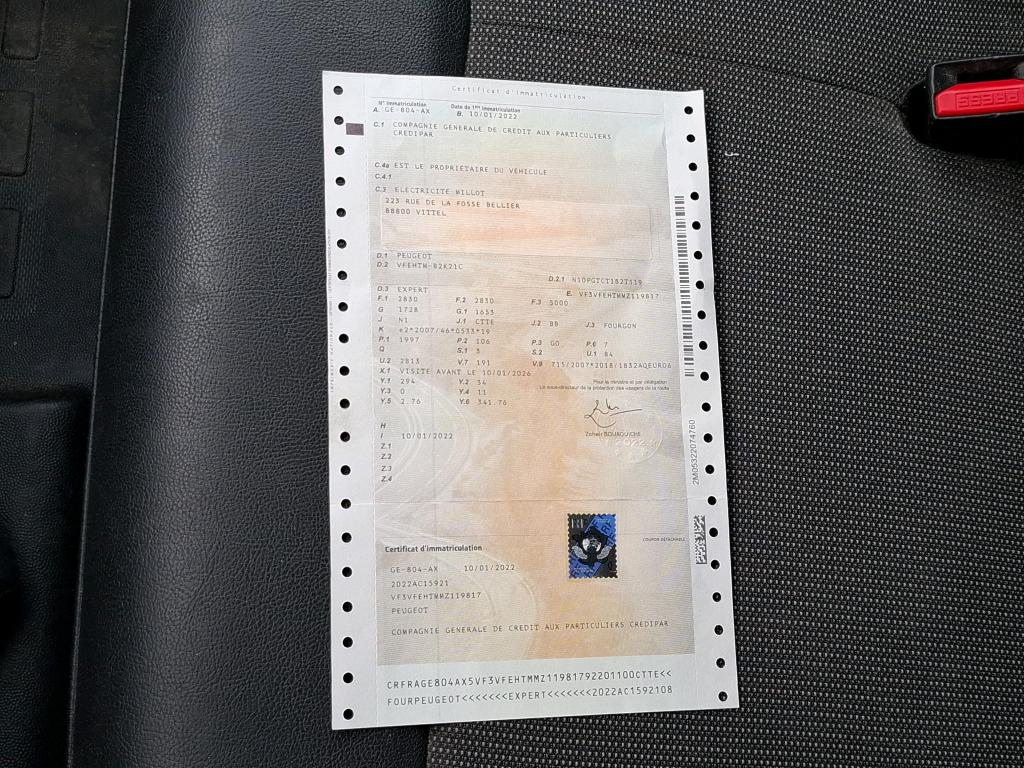 Peugeot EXPERT FGN TOLE STANDARD BLUEHDI 145 S&S BVM6 PREMIUM 2022