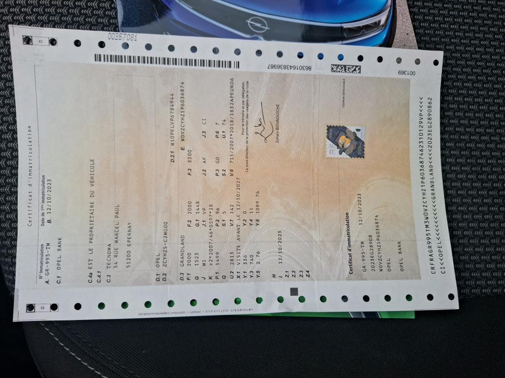 Opel Grandland 1.5 Diesel 130 ch BVA8 Design & Tech 2023