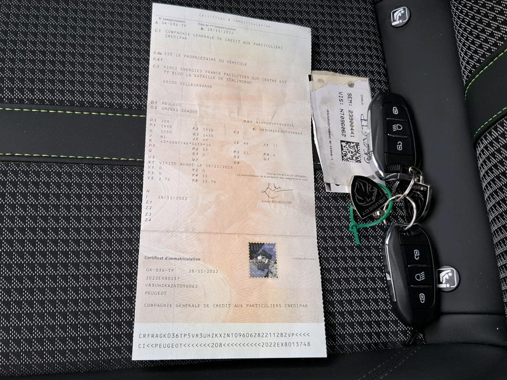 Peugeot 208 Electrique 50 kWh 136ch GT 2022