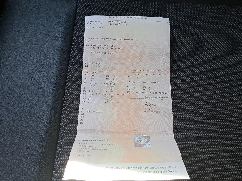 Citroen JUMPY FGN M BLUEHDI 120 S&S BVM6 DRIVER 300 NM 2020
