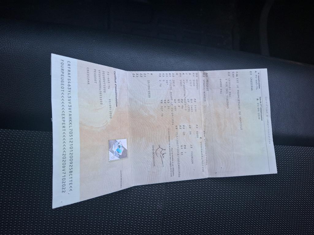 Peugeot EXPERT FGN TOLE STANDARD 2.0  BLUEHDI 120 S&S BVM6 PREMIUM 2020