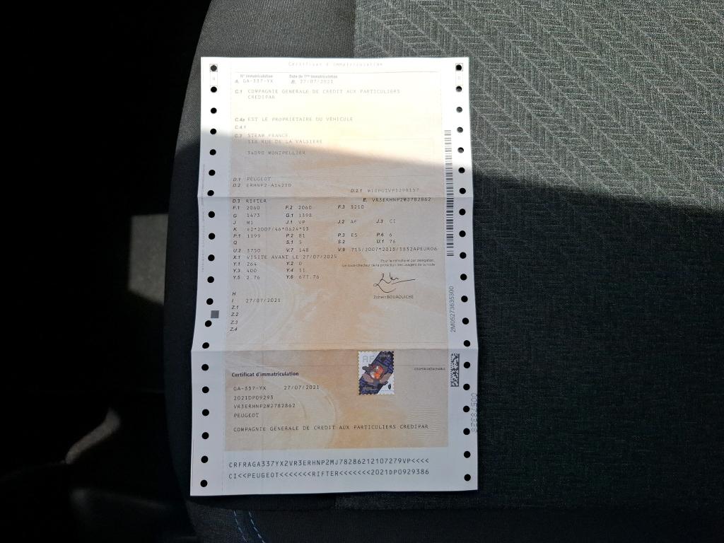 Peugeot Rifter Standard PureTech 110 S&S BVM6 5pl Style 2021