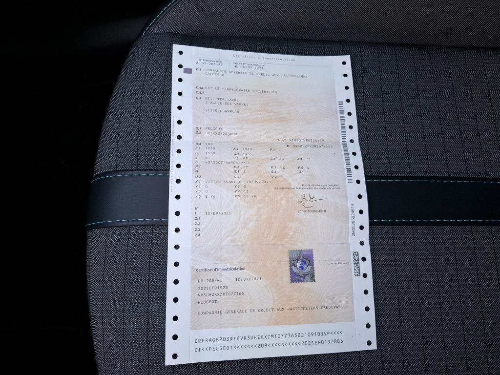 Peugeot 208 Electrique 50 kWh 136ch Allure Business 2021