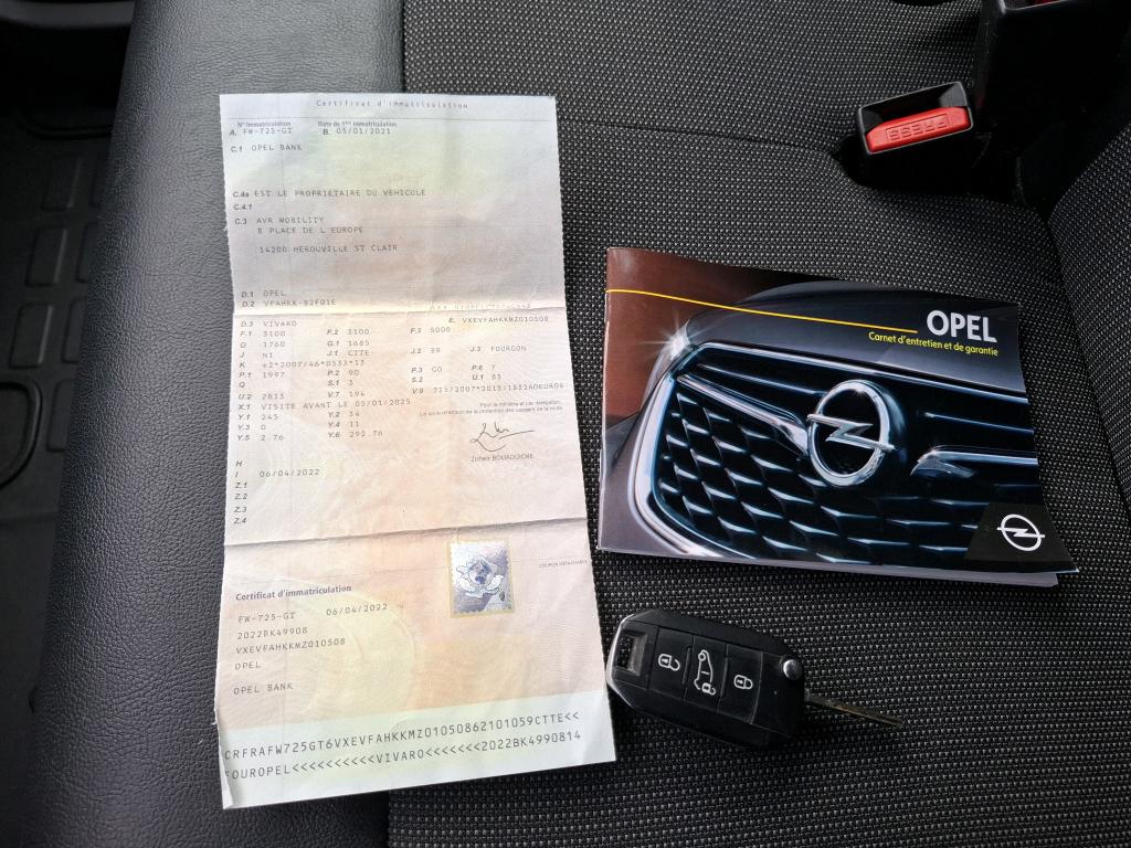 Opel VIVARO FGN L3 2.0 DIESEL 120 CH PTAC AUGMENTE PACK CLIM 2021