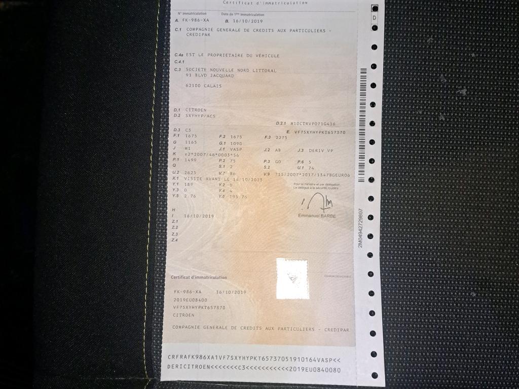 Citroen C3 SOCIETE BLUEHDI 100 S&S BVM FEEL BUSINESS R 2019