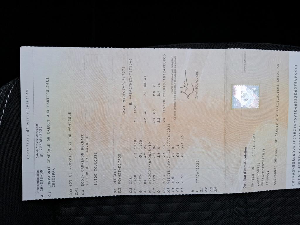 Peugeot 308 SW BlueHDi 130ch S&S EAT8 Active Pack 2022
