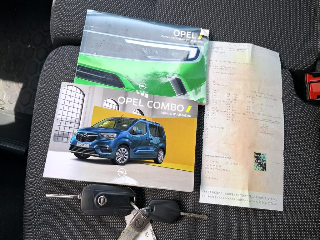 Opel COMBO CARGO 1.5 100 CH S/S L1H1 BVM6 STANDARD PACK CLIM 2022