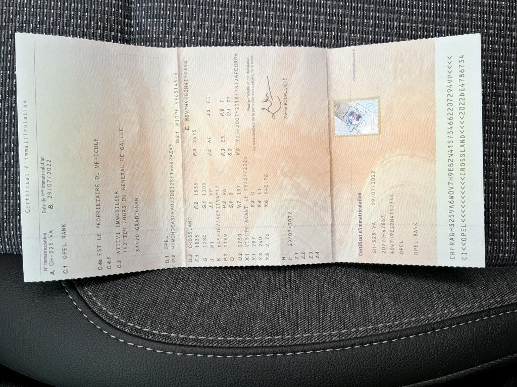 Opel Crossland 1.2 Turbo 130 ch BVA6 Elegance Business 2022