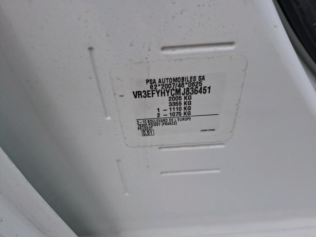 Peugeot PARTNER FOURGON STANDARD 650 KG BLUEHDI 100 S&S BVM5 PREMIUM 2021