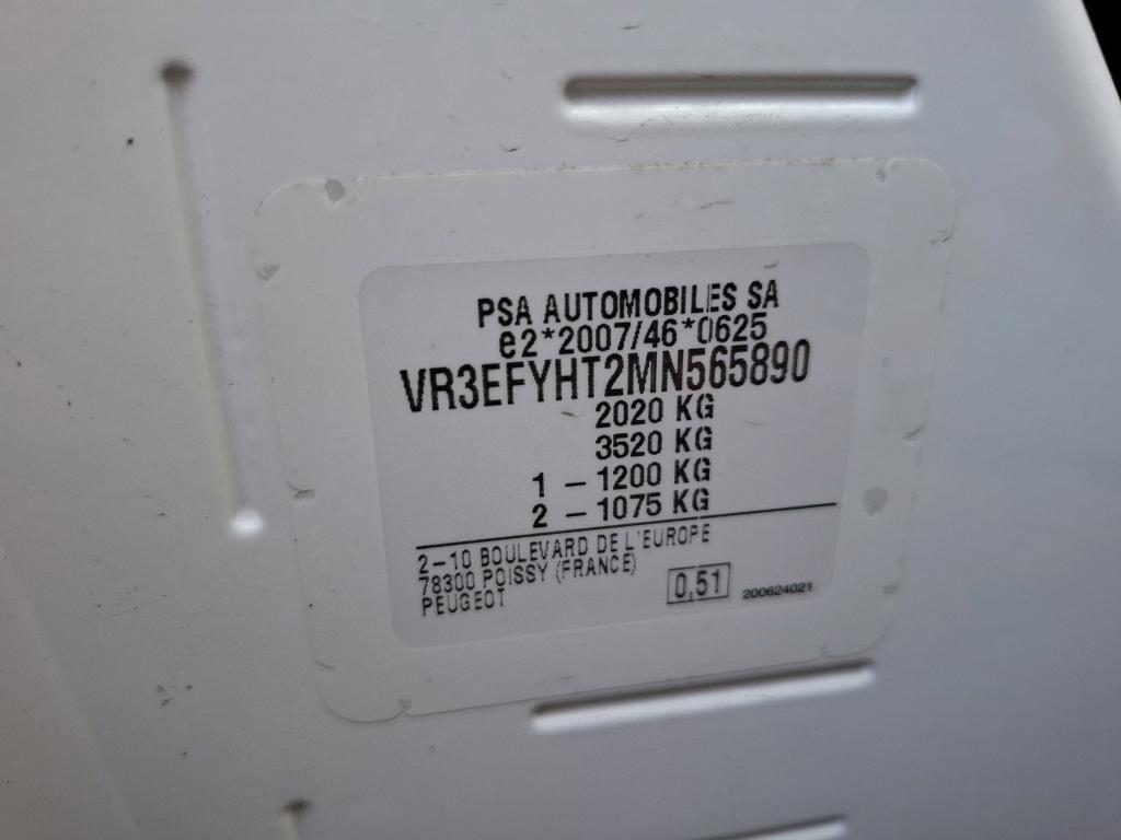 Peugeot PARTNER FOURGON STANDARD 650 KG BLUEHDI 100 S&S BVM6 ASPHALT 2022