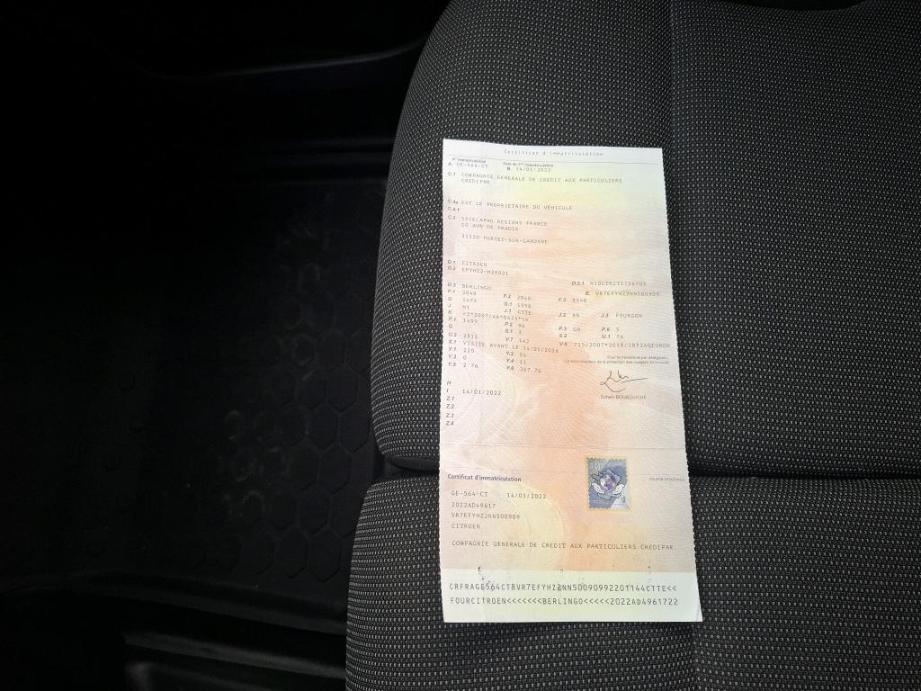 Citroen BERLINGO VAN M 650 BLUEHDI 130 S&S BVM6 CLUB 2022