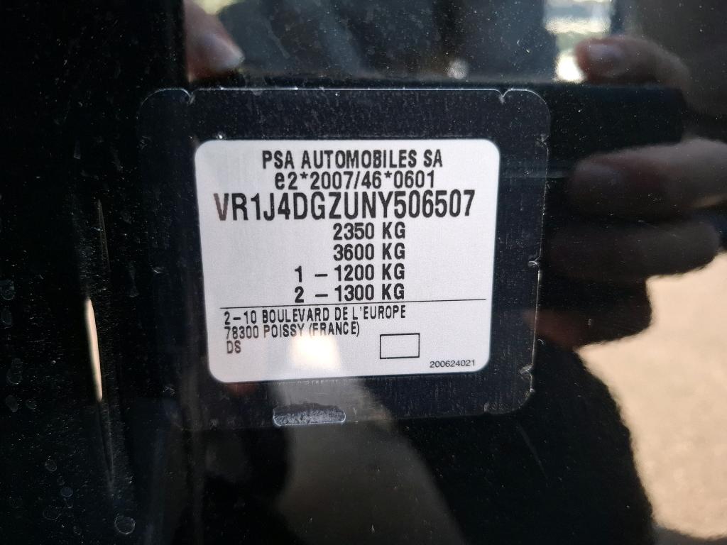 DS DS7 Crossback Hybride E-Tense 225 EAT8 Ligne Noire 2022