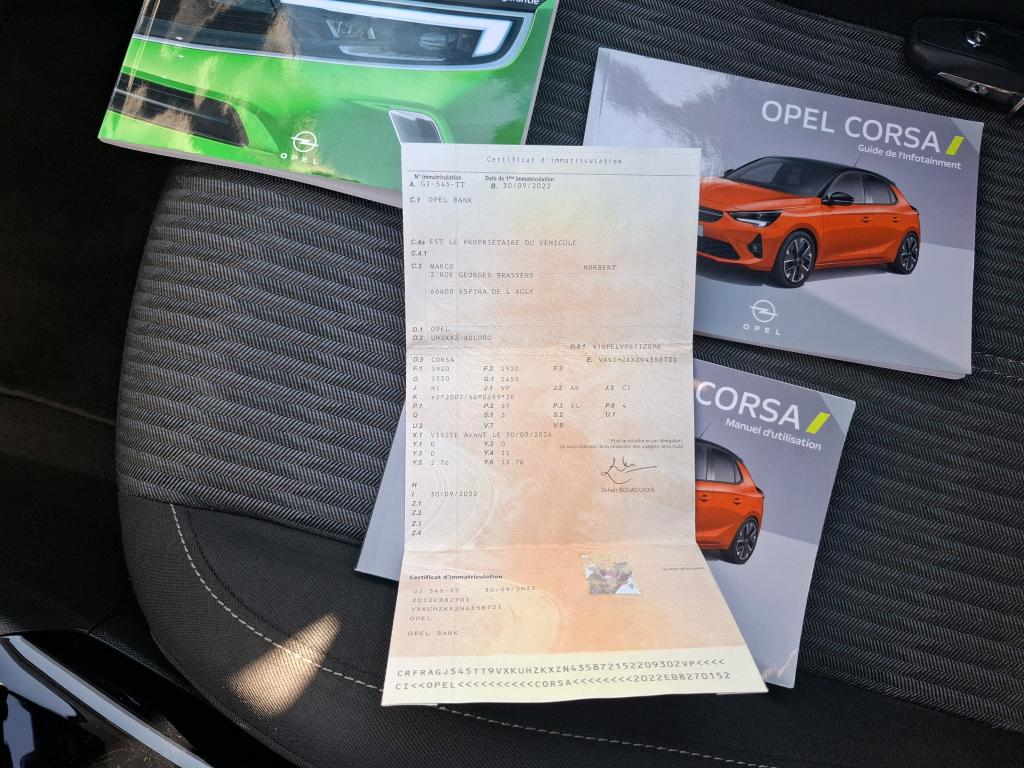 Opel Corsa Electrique 136 ch & Batterie 50 kWh Edition 2022