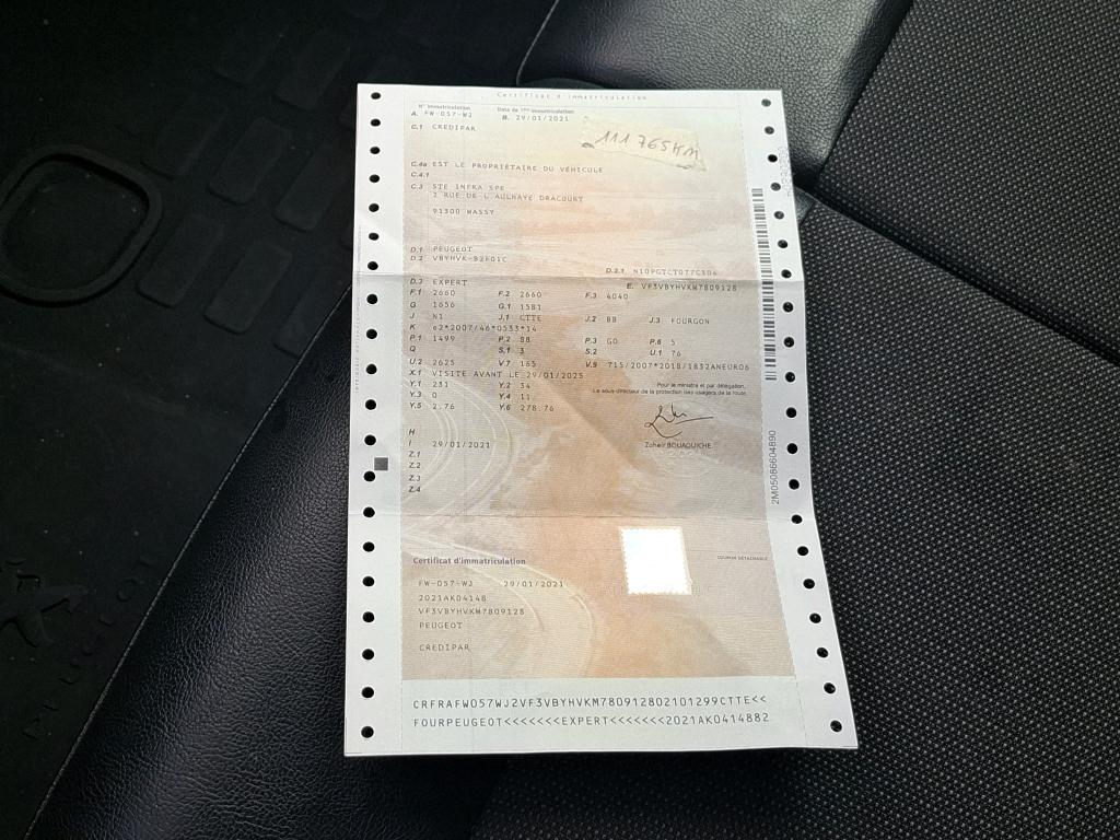 Peugeot EXPERT FGN TOLE STANDARD 1.5 BLUEHDI 120 S&S BVM6 ASPHALT 2021