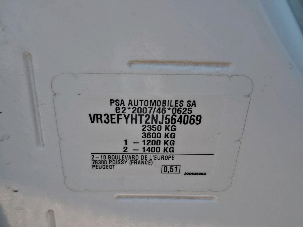 Peugeot PARTNER CA BLUEHDI 100 S&S BVM6 2022