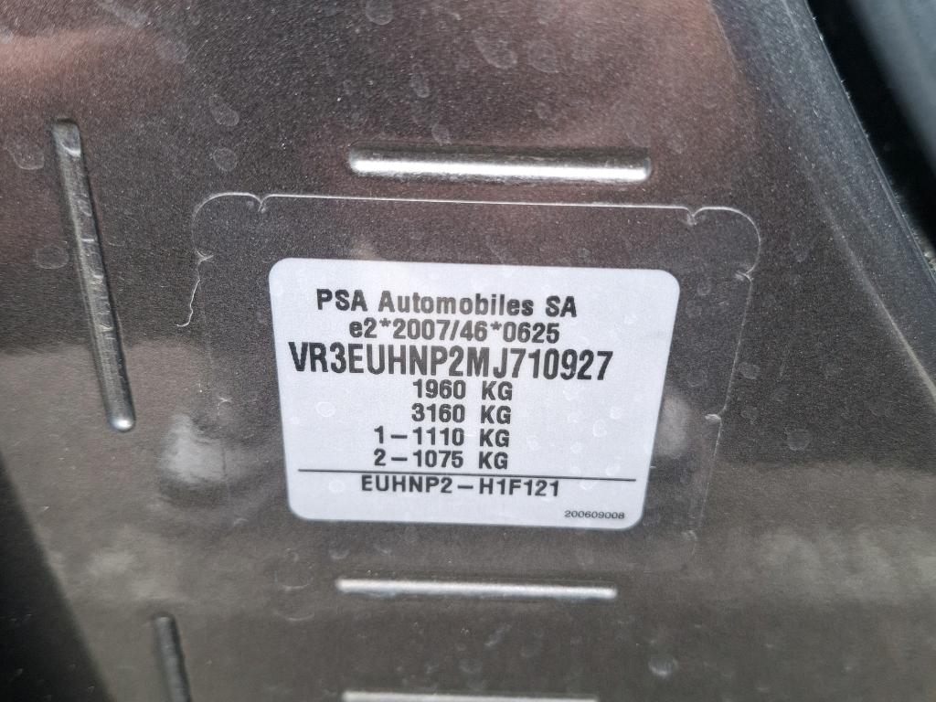 Peugeot PARTNER FOURGON STANDARD 650 KG PURETECH 110 S&S BVM6 ASPHALT 2021