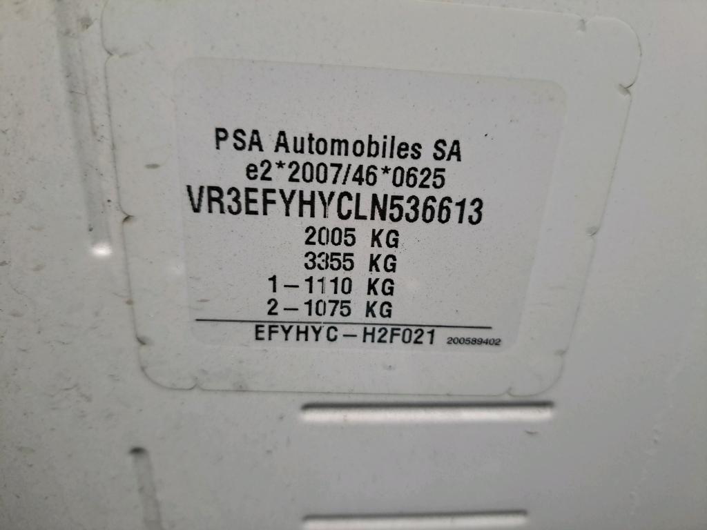 Peugeot PARTNER FOURGON STANDARD 650 KG BLUEHDI 100 S&S BVM5 PREMIUM 2020