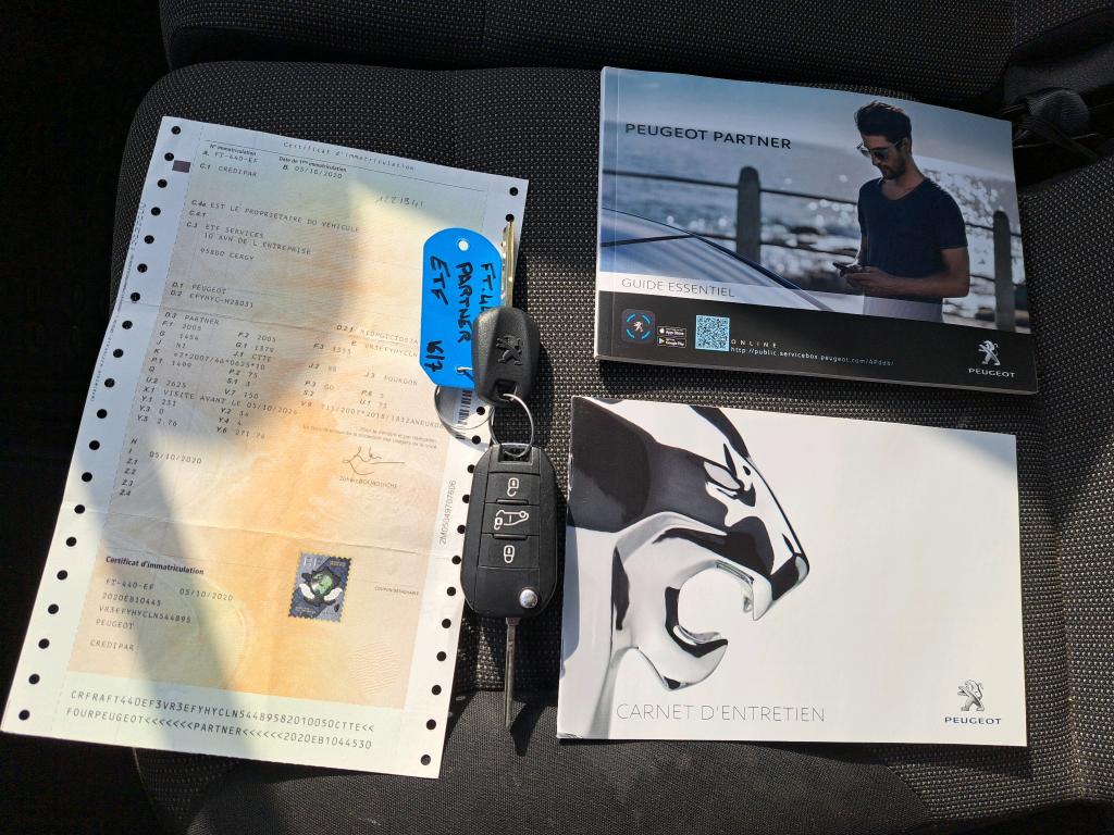 Peugeot PARTNER FOURGON STANDARD 650 KG BLUEHDI 100 S&S BVM5 PREMIUM 2020