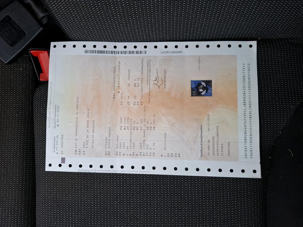 Citroen BERLINGO VAN M 650 BLUEHDI 100 S&S BVM5 CLUB 2020