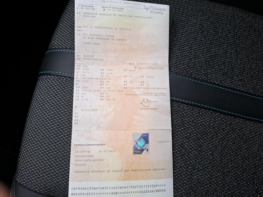 Peugeot 308 SW BlueHDi 130ch S&S EAT8 Allure Pack 2022