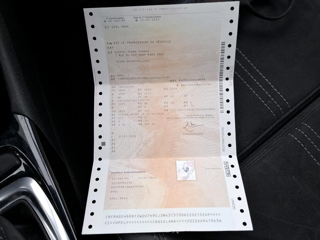 Opel Crossland 1.5 D 120 ch BVA6 Ultimate 2022