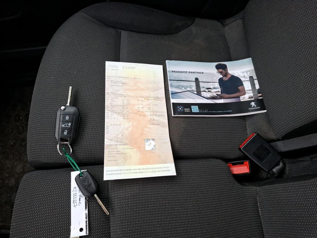 Peugeot PARTNER FOURGON STANDARD 650 KG BLUEHDI 100 S&S BVM5 ASPHALT 2021