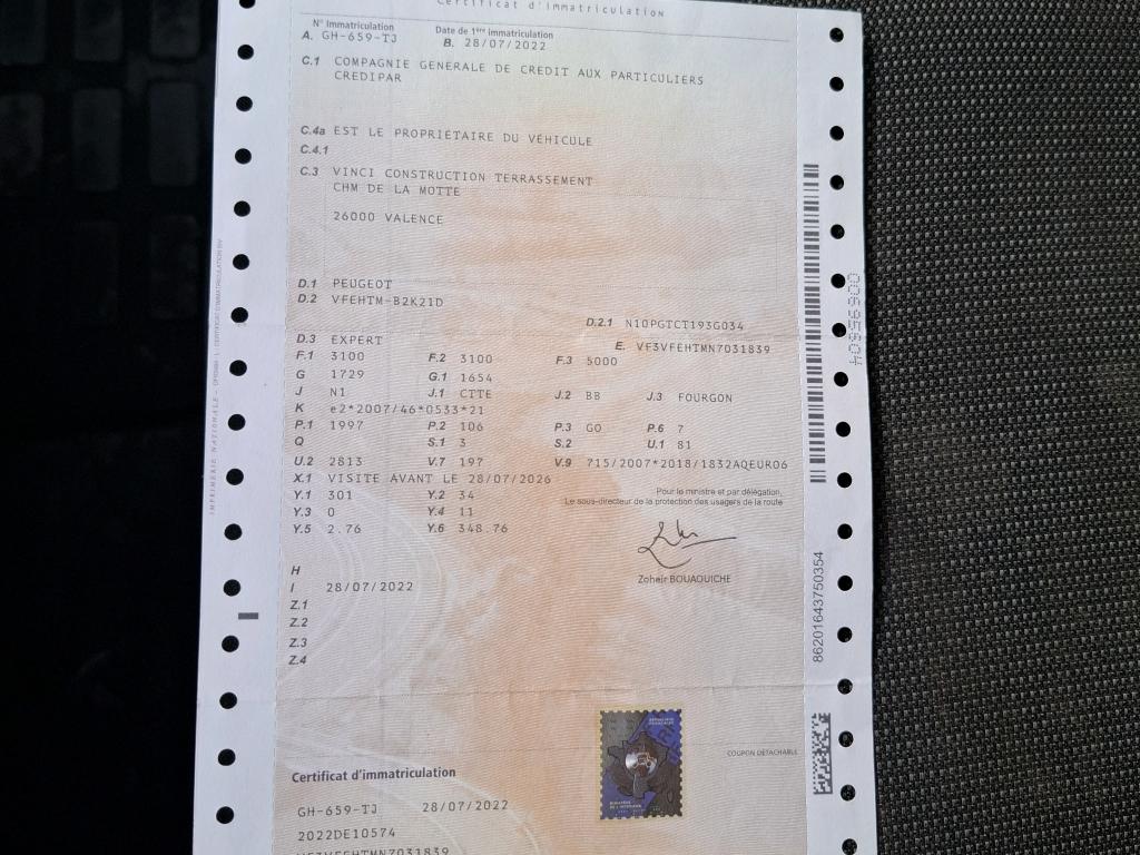 Peugeot EXPERT FGN TOLE STANDARD BLUEHDI 145 S&S BVM6 ASPHALT 2022