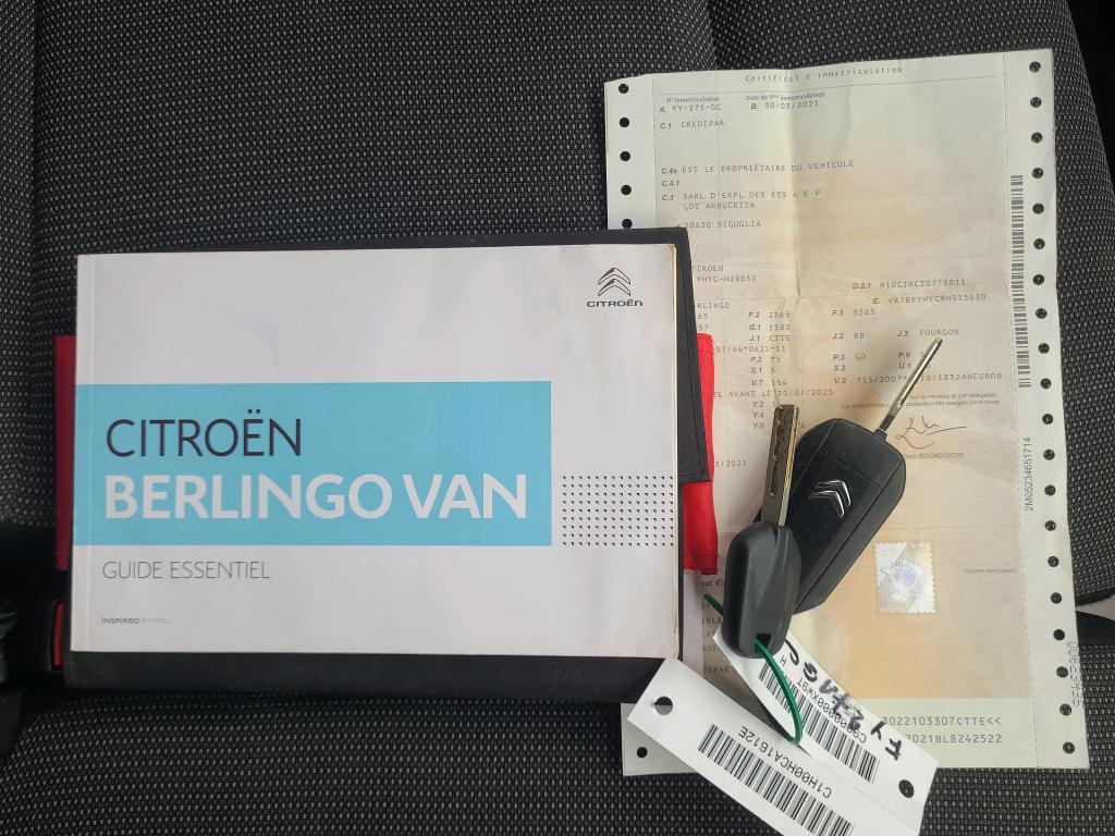 Citroen BERLINGO VAN M 1000 BLUEHDI 100 S&S BVM5 WORKER 2021