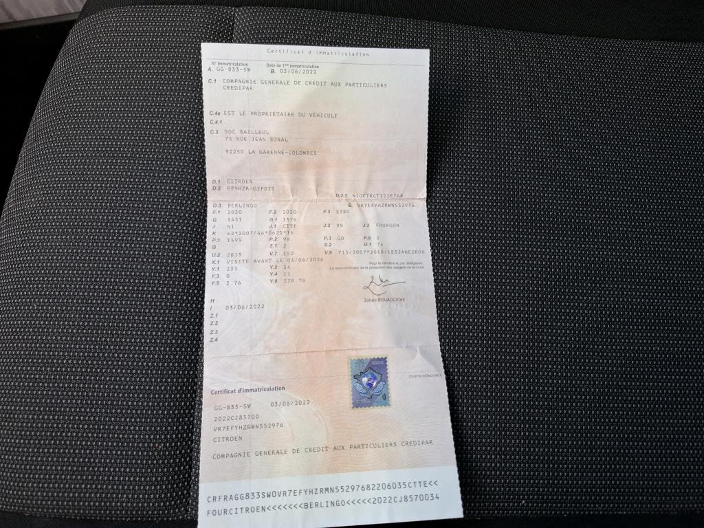 Citroen BERLINGO VAN M 650 BLUEHDI 130 S&S EAT8 DRIVER 2022