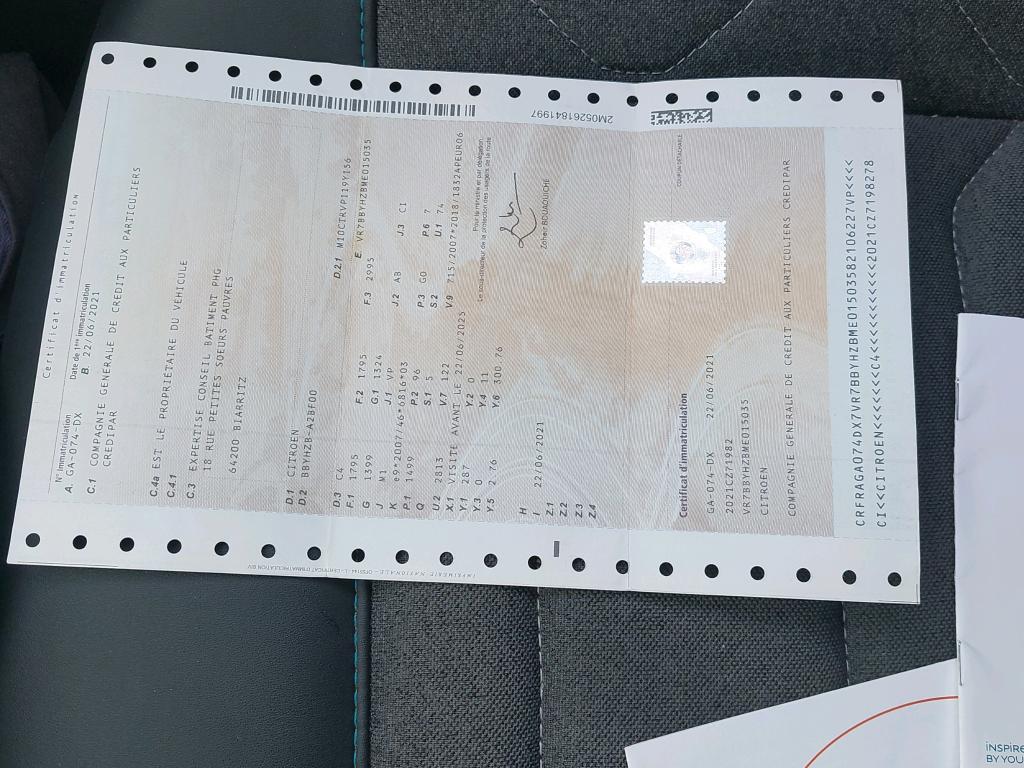 Citroen C4 SOCIETE BLUEHDI 130 S&S EAT8 FEEL NAV BUSINESS R 2021