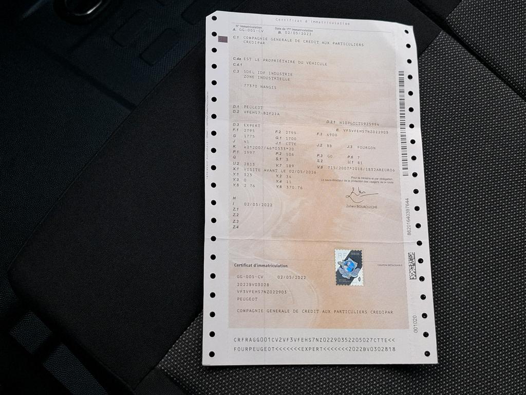 Peugeot EXPERT FGN TOLE COMPACT BLUEHDI 145 S&S EAT8 PREMIUM 2022