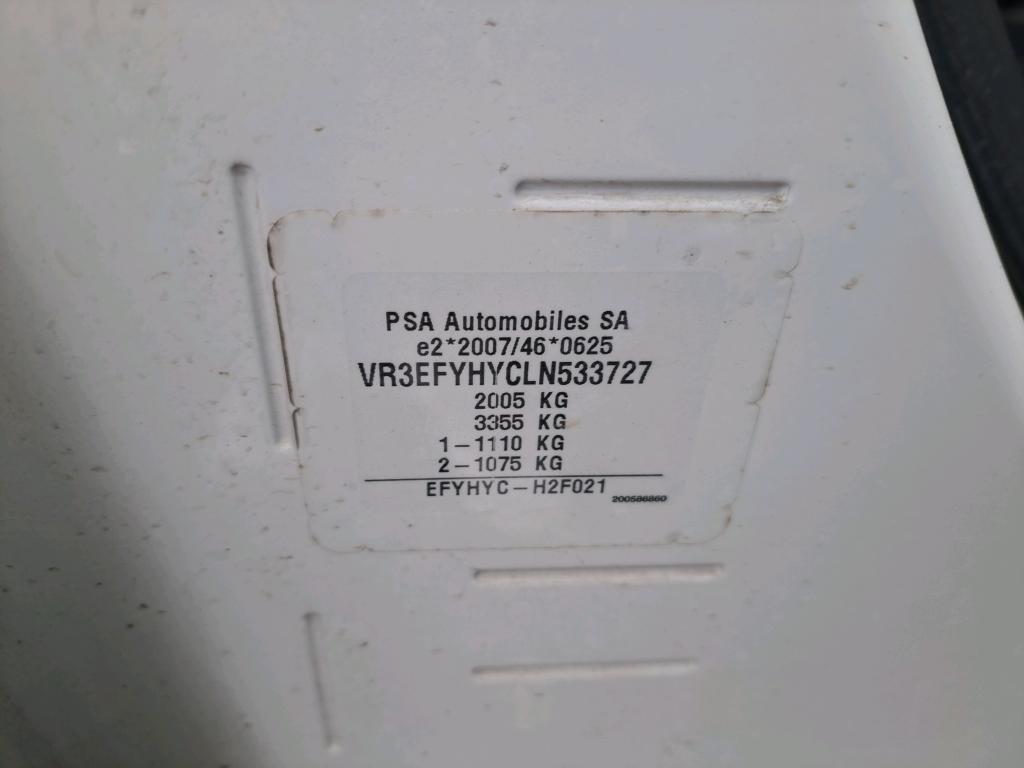 Peugeot PARTNER FOURGON STANDARD 650 KG BLUEHDI 100 S&S BVM5 PREMIUM 2020