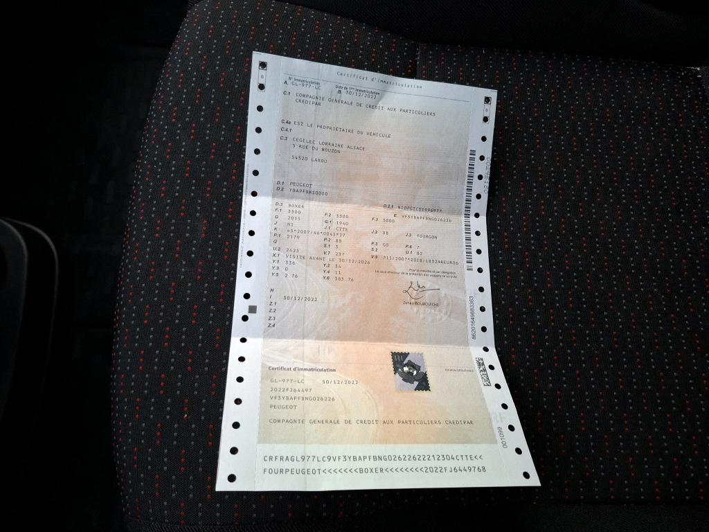 Peugeot BOXER TOLE 3.3 T L2H2 BLUEHDI 120 S&S BVM6  2022