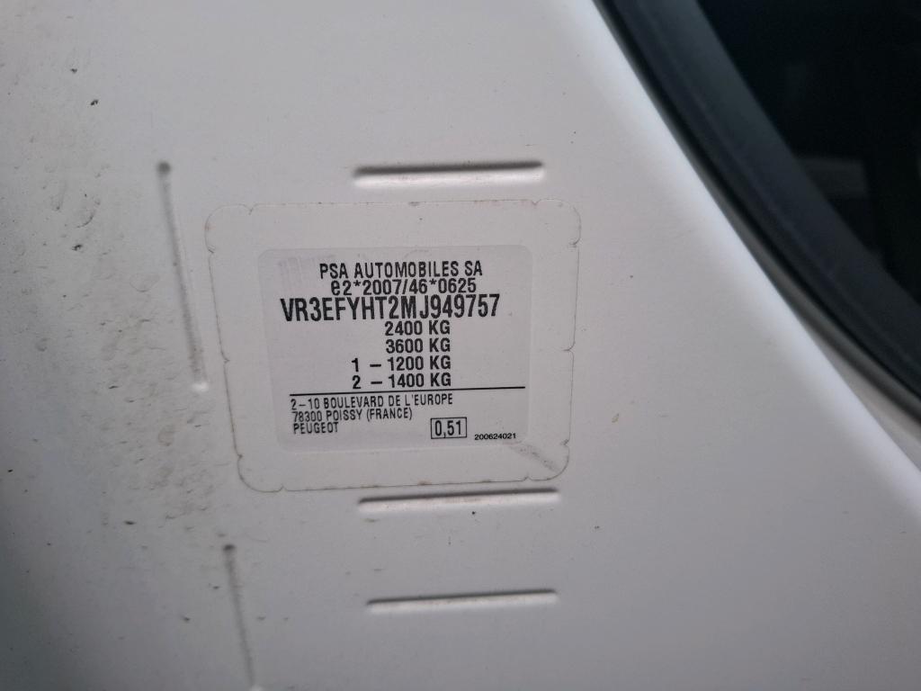 Peugeot PARTNER FOURGON LONG 950 KG BLUEHDI 100 S&S BVM6 ASPHALT 2021