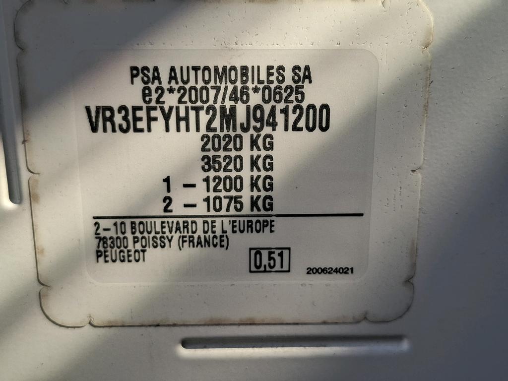Peugeot PARTNER FOURGON STANDARD 650 KG BLUEHDI 100 S&S BVM6 PREMIUM 2022