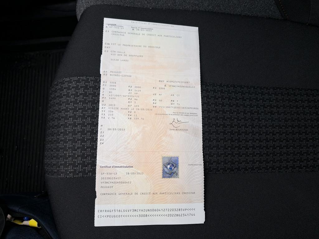 Peugeot 3008 BlueHDi 130ch S&S EAT8 Active Pack 2022