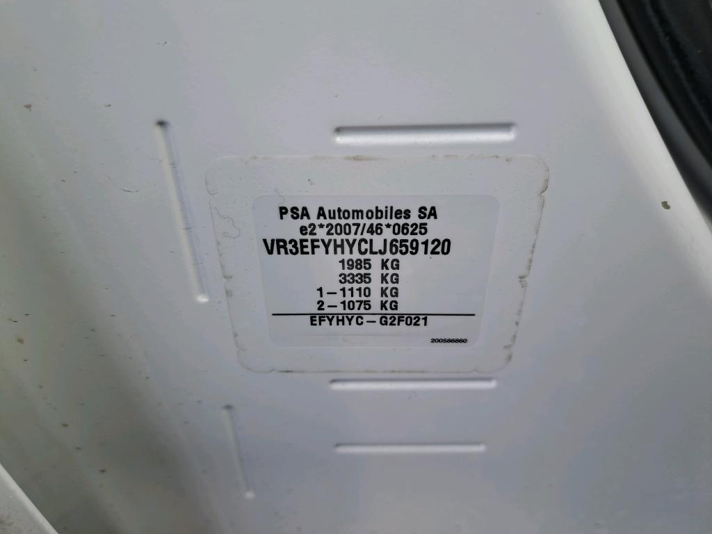 Peugeot PARTNER FOURGON STANDARD 650 KG BLUEHDI 100 S&S BVM5 ASPHALT 2020