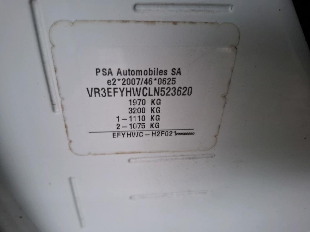 Peugeot PARTNER FOURGON STANDARD 650 KG BLUEHDI 75 BVM5 PREMIUM 2020