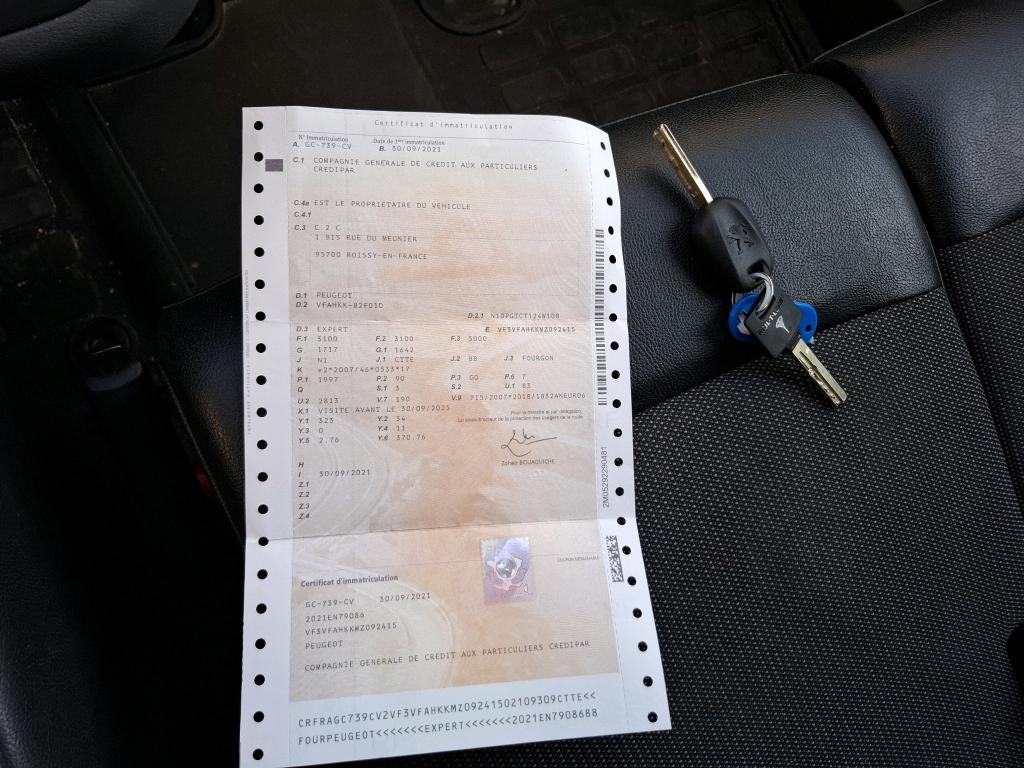 Peugeot EXPERT FGN TOLE STANDARD BLUEHDI 120 S&S BVM6 GRIP 2021