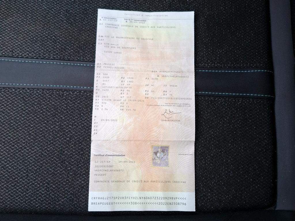 Peugeot 308 SW BlueHDi 130ch S&S BVM6 Allure 2022