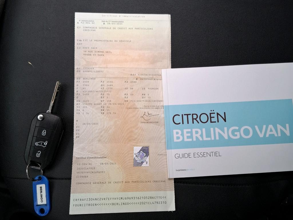Citroen BERLINGO CA XL BLUEHDI 100 S&S BVM5 CONTROL 2021