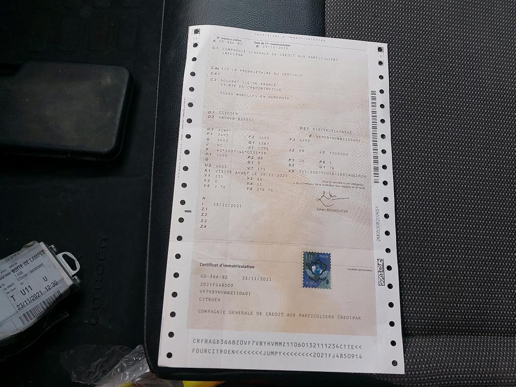 Citroen JUMPY FGN M BLUEHDI 120 S&S BVM6 DRIVER 300 NM 2021