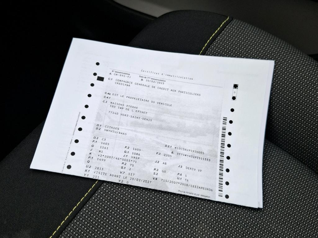 Citroen C3 SOCIETE BLUEHDI 100 S&S BVM6 FEEL BUSINESS R 2023