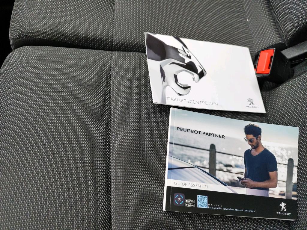 Peugeot PARTNER FOURGON STANDARD 650 KG BLUEHDI 100 S&S BVM5 ASPHALT 2020